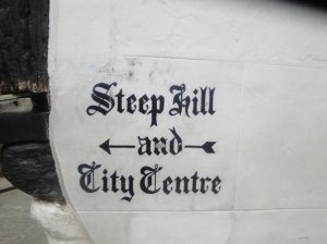 Lincoln Steep Hill Sign